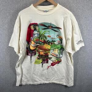 Rare Vintage Jimmy Buffet Cheeseburger In Paradise Single Stitch Shirt  1995 XXL